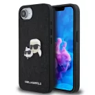 Karl Lagerfeld Fixed Glitter K&CH Heads Apple iPhone 16e / 17e (6.1) hátlapvédő tok fekete (KLHCPSE4PFGKCPK)