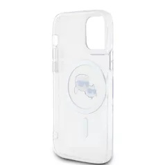   Karl Lagerfeld IML K&CH Heads Metal Frame MagSafe Apple iPhone 16e / 17e (6.1) hátlapvédő tok átlátszó (KLHMPSE4HLSKCH)