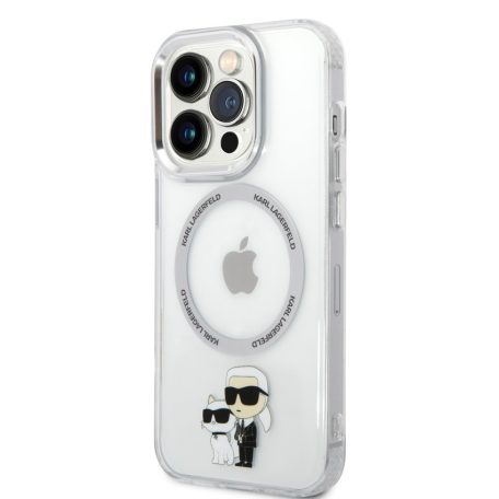 Karl Lagerfeld IML Karl and Choupette NFT MagSafe Apple iPhone 16e (6.1) hátlapvédő tok átlátszó (KLHMPSE4HNKCIT)