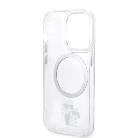 Karl Lagerfeld IML Karl and Choupette NFT MagSafe Apple iPhone 16e / 17e (6.1) hátlapvédő tok átlátszó (KLHMPSE4HNKCIT)