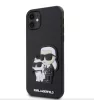 Karl Lagerfeld PU Saffiano Karl and Choupette Apple iPhone 16e (6.1) hátlapvédő tok fekete (KLHCPSE4SANKCPK)