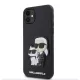 Karl Lagerfeld PU Saffiano Karl and Choupette Apple iPhone 16e (6.1) hátlapvédő tok fekete (KLHCPSE4SANKCPK)