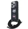 Karl Lagerfeld IML Crossbody K&CH Heads Apple iPhone 16 Pro hátlapvédő tok fekete (KLHCP16LHCDHGFBK)
