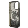 Karl Lagerfeld Liquid Glitter Choupette Apple iPhone 16 hátlapvédő tok fekete (KLHCP16SLCHSCTDK)