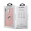 Karl Lagerfeld IML K&CH Heads MagSafe Apple iPhone 16 (6.1) hátlapvédő tok pink (KLHMP16SHMKBKCHP)