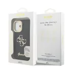 Guess PU Grained 4G Stand Apple iPhone 16 Pro (6.3) hátlapvédő tok fekete (GUHCP16LPCS4GSK)