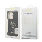 Guess PU Grained 4G Stand Apple iPhone 16 Pro Max (6.9) hátlapvédő tok fekete (GUHCP16XPCS4GSK)