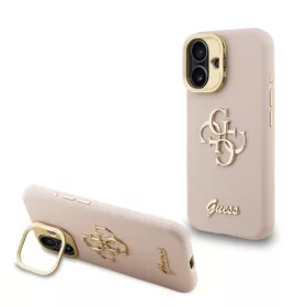   Guess PU Grained 4G Stand Apple iPhone 16 Pro Max (6.9) hátlapvédő tok pink (GUHCP16XPCS4GSP)