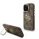Guess PU 4G Metal Logo Stand Apple iPhone 16 Pro (6.3) hátlapvédő tok barna (GUHCP16LPCS4GP4W)
