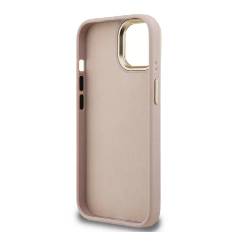 Guess PU 4G Metal Logo Stand Apple iPhone 15 Pro Max (6.7) hátlapvédő tok pink (GUHCP15XPCS4GP4P)