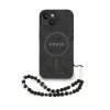 Guess PU Leather MagSafe Apple iPhone 13 hátlapvédő tok fekete (GUHMP13MP4GREGSK)