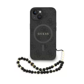   Guess PU Leather MagSafe Apple iPhone 13 hátlapvédő tok fekete (GUHMP13MP4GREGSK)