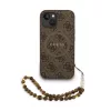 Guess PU Leather MagSafe Apple iPhone 16 Pro (6.3) hátlapvédő tok barna (GUHMP16LP4GREGSW)