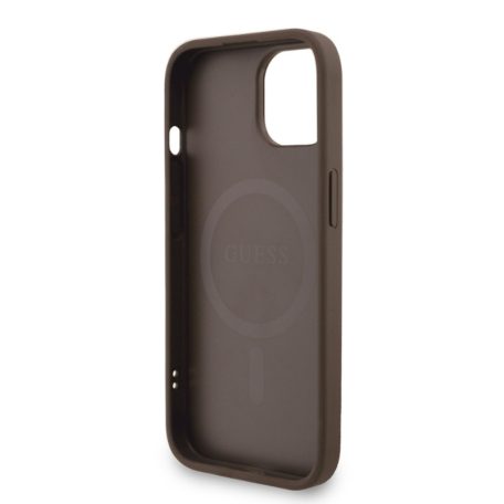Guess PU Leather MagSafe Apple iPhone 16 Pro Max (6.9) hátlapvédő tok barna (GUHMP16XP4GREGSW)