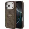 Guess PU Leather Colored Ring MagSafe Apple iPhone 17 Pro Max hátlapvédő tok barna (GUHMP17XG4GFRW)