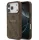 Guess PU Leather Colored Ring MagSafe Apple iPhone 17 Pro Max hátlapvédő tok barna (GUHMP17XG4GFRW)
