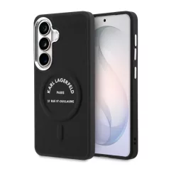   Karl Lagerfeld PU RSG Logo Apple iPhone 17 hátlapvédő tok fekete (KLHMP17SPSKRSGEK)