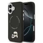 Karl Lagerfeld PU K&CH Heads MagSafe Apple iPhone 17 Pro Max hátlapvédő tok fekete (KLHMP17XPSMLRKCK)