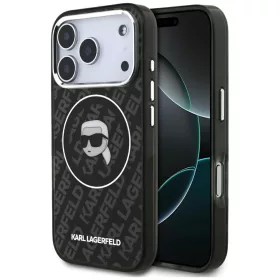   Karl Lagerfeld IML Karl Head Logo Magsafe Apple iPhone 17 Pro Max hátlapvédő tok fekete (KLHMP17XHMKBKHOK)