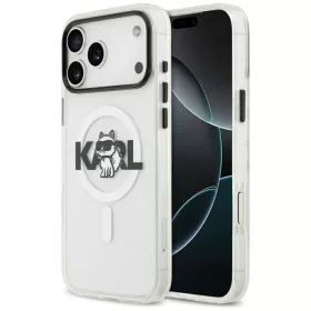   Karl Lagerfeld IML Choupette Sketch Logo MagSafe Apple iPhone 17 Pro hátlapvédő tok átlátszó (KLHMP17LHGCHGKBT)