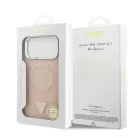 Guess Apple iPhone 17 Pro (6.3) PU Triangle Logo MagSafe hátlapvédő tok pink (GUHMP17LPSDTSCMP)
