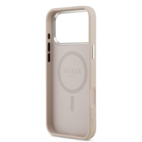 Guess Apple iPhone 17 Pro Max (6.9) PU Triangle Logo MagSafe hátlapvédő tok pink (GUHMP17XPSDTSCMP)