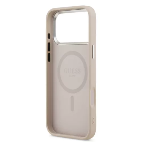 Guess Apple iPhone 17 Pro Max (6.9) PU Triangle Logo MagSafe hátlapvédő tok pink (GUHMP17XPSDTSCMP)