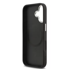   Guess Apple iPhone 17 (6.3) PU Saffiano MagSafe hátlapvédő tok fekete (GUHMP17SPSAREGSK)