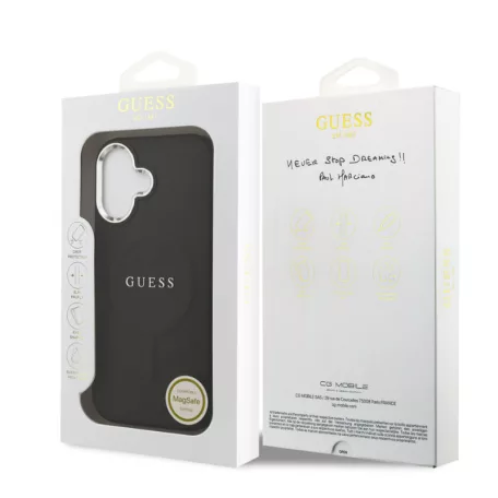 Guess Apple iPhone 17 (6.3) PU Saffiano MagSafe hátlapvédő tok fekete (GUHMP17SPSAREGSK)