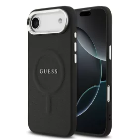   Guess Apple iPhone 17 Air (6.6) PU Saffiano MagSafe hátlapvédő tok fekete (GUHMP17MPSAREGSK)