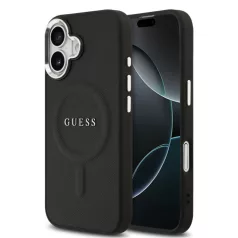   Guess Apple iPhone 17 Pro (6.3) PU Saffiano MagSafe hátlapvédő tok fekete (GUHMP17LPSAREGSK)