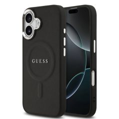   Guess Apple iPhone 17 Pro Max (6.9) PU Saffiano MagSafe hátlapvédő tok fekete (GUHMP17XPSAREGSK)
