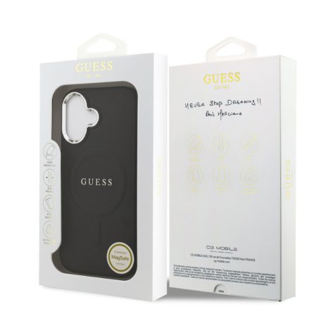 Guess Apple iPhone 17 Pro Max (6.9) PU Saffiano MagSafe hátlapvédő tok fekete (GUHMP17XPSAREGSK)