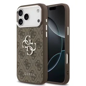   Guess Apple iPhone 17 Pro Max PU 4G Metal Logo hátlapvédő tok barna (GUHCP17XP4G4SMCW)