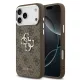 Guess Apple iPhone 17 Pro Max PU 4G Metal Logo hátlapvédő tok barna (GUHCP17XP4G4SMCW)