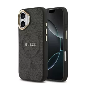   Guess PU Leather Classic Logo MagSafe Apple iPhone 17 (6.3) hátlapvédő tok fekete (GUHMP17SP4MSEGCK)