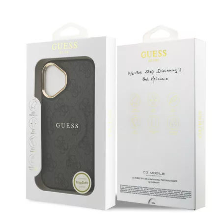 Guess PU Leather Classic Logo MagSafe Apple iPhone 17 (6.3) hátlapvédő tok fekete (GUHMP17SP4MSEGCK)