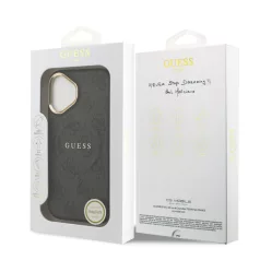   Guess PU Leather Classic Logo MagSafe Apple iPhone 17 Pro (6.3) hátlapvédő tok fekete (GUHMP17LP4MSEGCK)