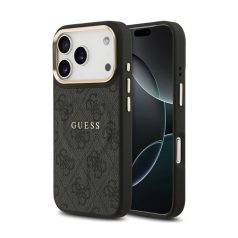   Guess PU Leather Classic Logo MagSafe Apple iPhone 17 Pro Max (6.9) hátlapvédő tok fekete (GUHMP17XP4MSEGCK)