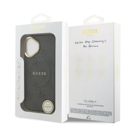 Guess PU Leather Classic Logo MagSafe Apple iPhone 17 Pro Max (6.9) hátlapvédő tok fekete (GUHMP17XP4MSEGCK)