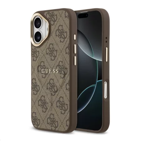 Guess PU Leather Classic Logo MagSafe Apple iPhone 17 (6.3) hátlapvédő tok barna (GUHMP17SP4MSEGCW)