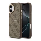 Guess PU Leather Classic Logo MagSafe Apple iPhone 17 Pro (6.3) hátlapvédő tok barna (GUHMP17LP4MSEGCW)