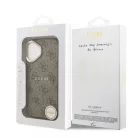 Guess PU Leather Classic Logo MagSafe Apple iPhone 17 Pro (6.3) hátlapvédő tok barna (GUHMP17LP4MSEGCW)