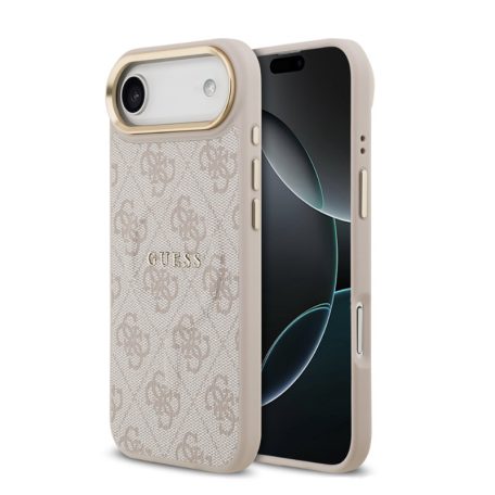 Guess PU Leather Classic Logo MagSafe Apple iPhone 17 Air (6.6) hátlapvédő tok pink (GUHMP17MP4MSEGCP)