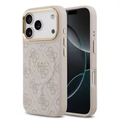   Guess PU Leather Classic Logo MagSafe Apple iPhone 17 Pro (6.3) hátlapvédő tok pink (GUHMP17LP4MSEGCP)