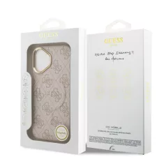   Guess PU Leather Classic Logo MagSafe Apple iPhone 17 Pro (6.3) hátlapvédő tok pink (GUHMP17LP4MSEGCP)