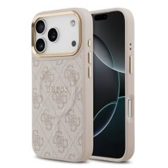  Guess PU Leather Classic Logo MagSafe Apple iPhone 17 Pro Max (6.9) hátlapvédő tok pink (GUHMP17XP4MSEGCP)