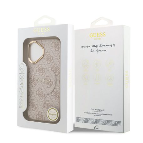 Guess PU Leather Classic Logo MagSafe Apple iPhone 17 Pro Max (6.9) hátlapvédő tok pink (GUHMP17XP4MSEGCP)