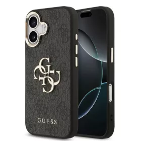   Guess PU Leather 4G Logo Apple iPhone 17 (6.3) hátlapvédő tok fekete (GUHCP17S4GMGCGR)