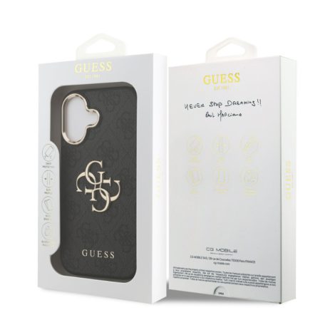 Guess PU Leather 4G Logo MagSafe Apple iPhone 17 Pro Max (6.9) hátlapvédő tok fekete (GUHCP17X4GMGCGR)